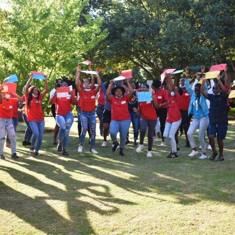 Young women in South Africa demanding for decent work